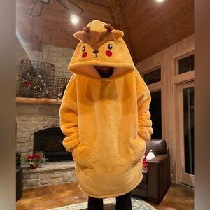 Oversized Deer Hoodie Blanket | super soft plush